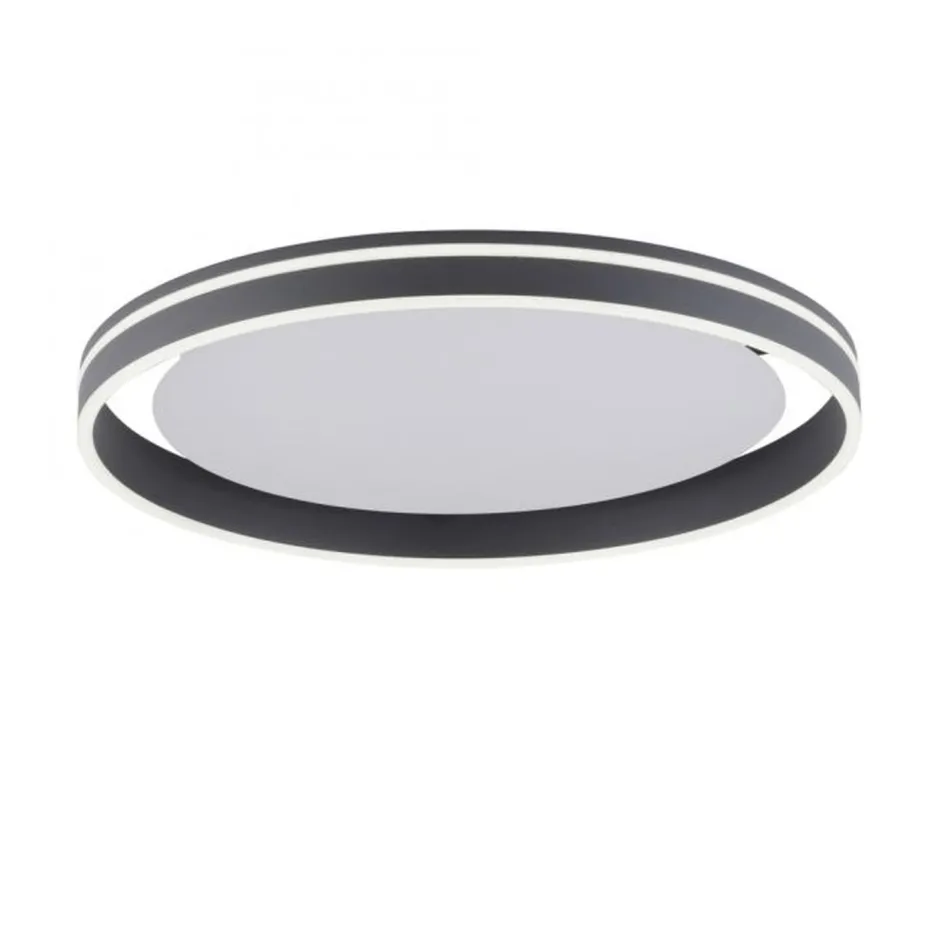 Paul Neuhaus Runde LED Deckenleuchte Anthrazit Ø59 cm 38 W dimmbar< Deckenleuchten|Flurlampen