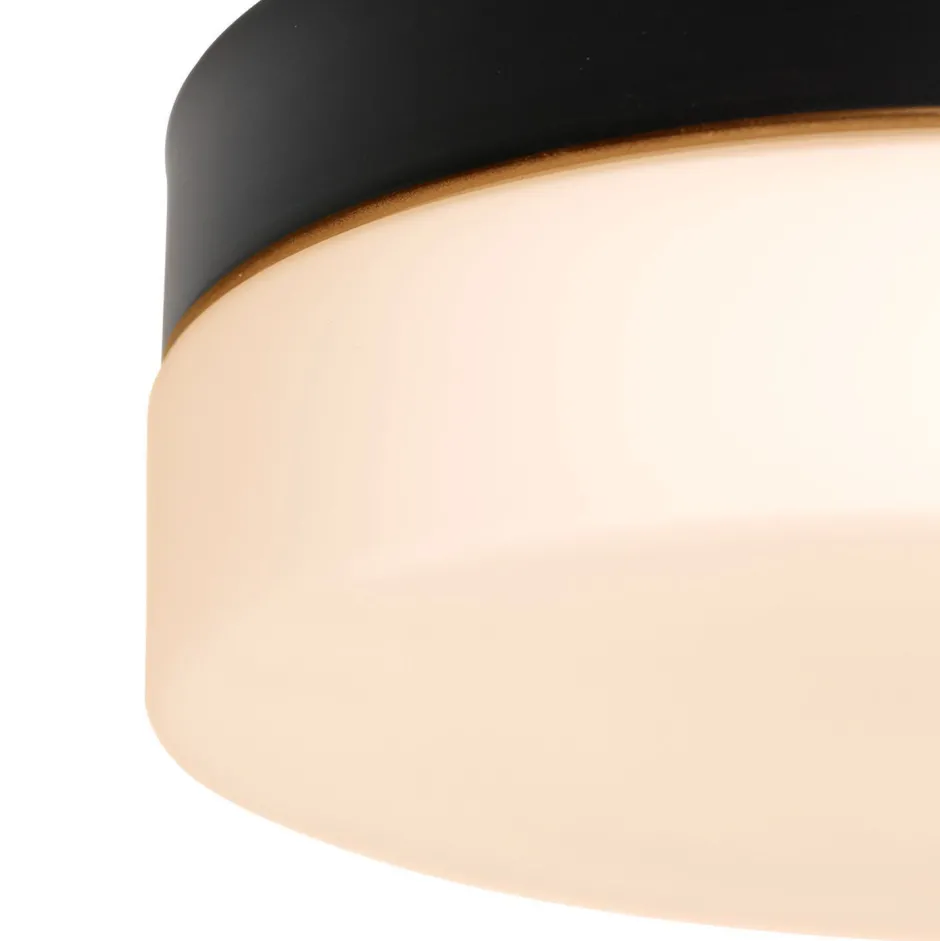 Steinhauer Runde LED Deckenleuchte Glas Metall IP44 Ø24 cm 18 W< Deckenleuchten|Led Lampen