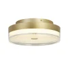 Flurlampen|Wohnzimmerlampen*Searchlight Runde LED Deckenleuchte Metall in Gold Ø40 cm 1850 lm