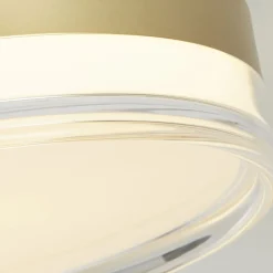 Flurlampen|Wohnzimmerlampen*Searchlight Runde LED Deckenleuchte Metall in Gold Ø40 cm 1850 lm