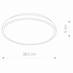 Nowodvorski Runde LED Deckenleuchte Schwarz Ø38,5cm IP44 22W< Deckenleuchten|Led Lampen