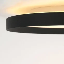 Deckenleuchten|Led Lampen*Steinhauer Runde LED Deckenleuchte Schwarz Weiß 2700 K Ø50 cm