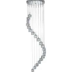 Searchlight Runde LED Hängelampe 20-flammig Metall Glas Ø45 cm 3 W< Bürolampen|Wohnzimmerlampen