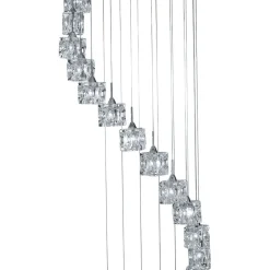 Searchlight Runde LED Hängelampe 20-flammig Metall Glas Ø45 cm 3 W< Bürolampen|Wohnzimmerlampen