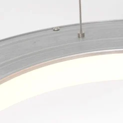 Steinhauer Runde LED Hängelampe in Silber Ø48 cm 2700 K wohnlich< Hängelampen|Led Lampen