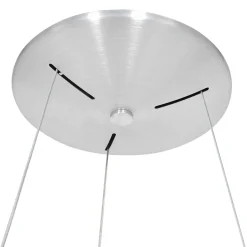 Steinhauer Runde LED Hängelampe in Silber Ø48 cm 2700 K wohnlich< Hängelampen|Led Lampen