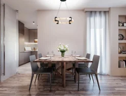 Wohnzimmerlampen|Esszimmer Lampen*Searchlight Runde LED Pendelleuchte Metall Harz Ring B:60,5 cm 29 W