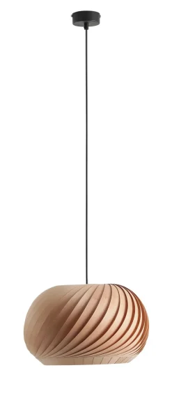 ALDEX Runde Pendelleuchte Holz in Natur E27 Ø38 cm dekorativ< Wohnzimmerlampen|Metall Lampen