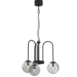 Luminex Runde Pendelleuchte in Messing Schwarz Rauchgrau Ø51 cm< Hängelampen|Bürolampen