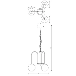 Luminex Runde Pendelleuchte in Messing Schwarz Rauchgrau Ø51 cm< Hängelampen|Bürolampen
