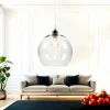 Sollux Runde Pendelleuchte Kugel Schirm Glas E27 BILBAO< Hängelampen|Esszimmer Lampen