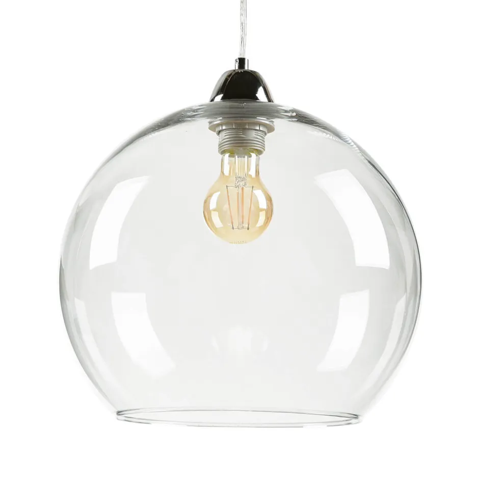 Sollux Runde Pendelleuchte Kugel Schirm Glas E27 BILBAO< Hängelampen|Esszimmer Lampen