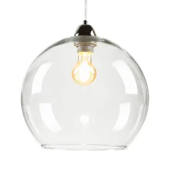 Sollux Runde Pendelleuchte Kugel Schirm Glas E27 BILBAO< Hängelampen|Esszimmer Lampen