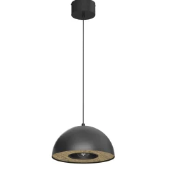 Luminex Runde Pendelleuchte Metall Schwarz Ø28 cm E27 Loft< Hängelampen|Bürolampen