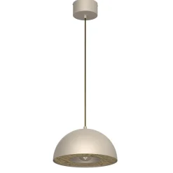 Luminex Runde Pendelleuchte Metall Beige Ø28 cm E27 Loft< Hängelampen|Bürolampen
