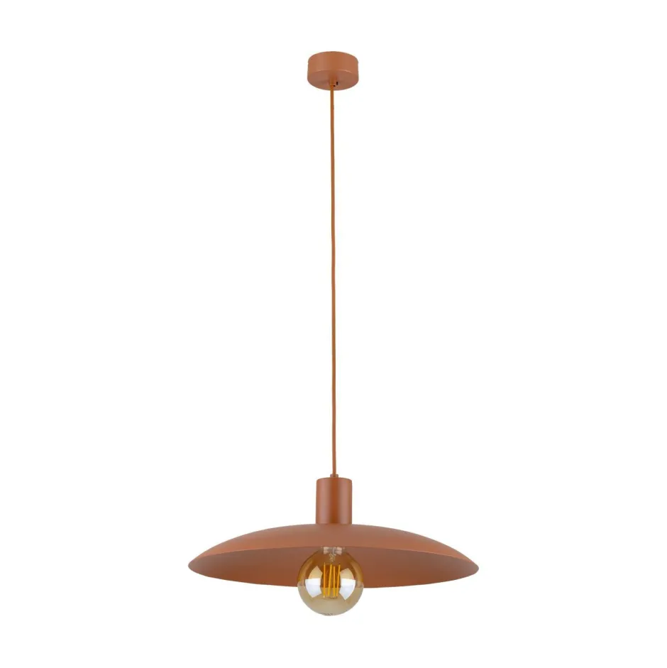 Bürolampen|Esszimmer Lampen*TK Lighting Runde Pendelleuchte Metall Ø41 cm E27 Loft Ziegelrot