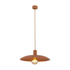 Bürolampen|Esszimmer Lampen*TK Lighting Runde Pendelleuchte Metall Ø41 cm E27 Loft Ziegelrot