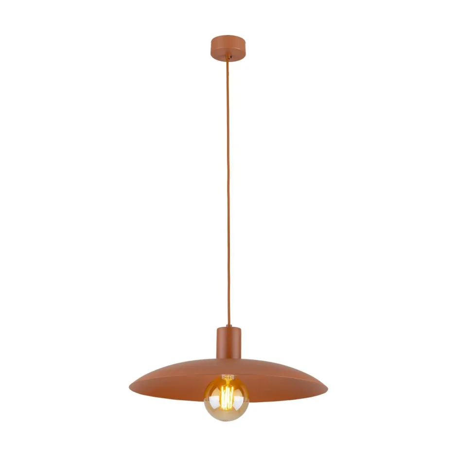 Bürolampen|Esszimmer Lampen*TK Lighting Runde Pendelleuchte Metall Ø41 cm E27 Loft Ziegelrot