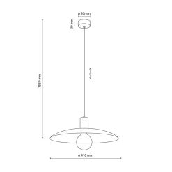 Bürolampen|Esszimmer Lampen*TK Lighting Runde Pendelleuchte Metall Ø41 cm E27 Loft Ziegelrot