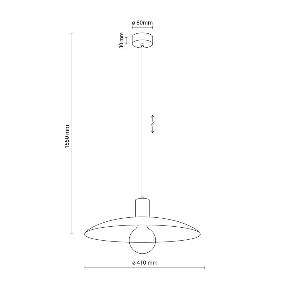 Bürolampen|Esszimmer Lampen*TK Lighting Runde Pendelleuchte Metall Ø41 cm E27 Loft Ziegelrot