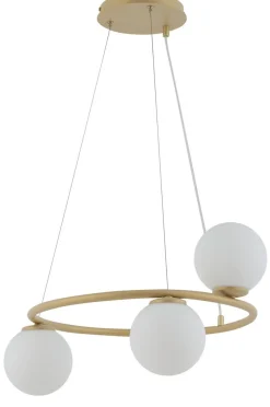 Sigma Runde Pendelleuchte Metall Glas Gold Ø48 cm dekorativ< Hängelampen|Kugellampen