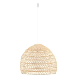 Nowodvorski Runde Pendelleuchte Rattan Naturholz E27 Ø60 cm Modern< Hängelampen|Bürolampen