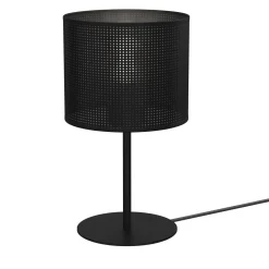 Luminex Runde Tischlampe Metall E27 34 cm hoch in Schwarz< Tischlampen|Schlafzimmer Lampen