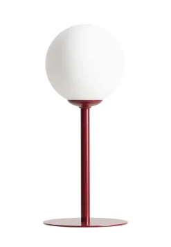 Glaslampen|Metall Lampen*ALDEX Runde Tischleuchte Rot Metall H:35 cm E14 Glas blendarm