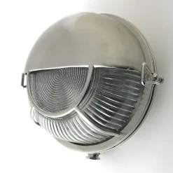 Andromeda Runde Wandleuchte außen Messing Glas E27 IP64 Maritim< Metall Lampen|Messinglampen