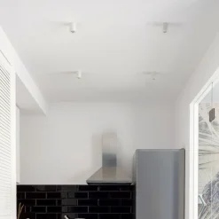 TK Lighting Runder Aufbaustrahler Weiß Metall IP44 Ø6,5 cm Aufputz< Metall Lampen|Feuchtraumleuchten