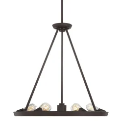 Moderne Lampen|Vintage Lampen*Elstead Runder Kronleuchter in Bronze Ø71cm höhenverstellbar