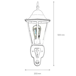Rustikale Lampen|Rustikale Außenleuchten*Easylight Rustikale Außenlampe mit Bewegungsmelder in Schwarz Kupfer