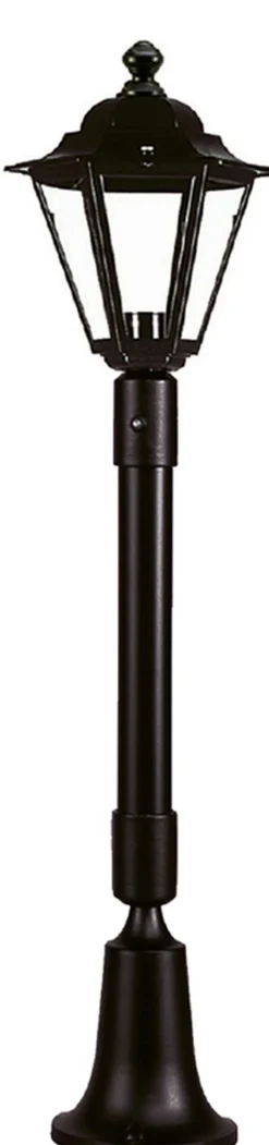 Lido Rustikale Außenlampe Schwarz Aluminium 86cm nostalgisch< Außenleuchten Antik|Gartenlaternen