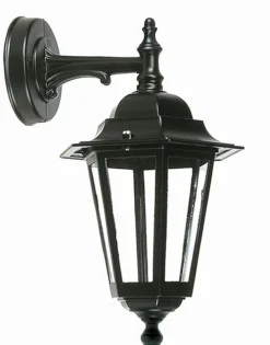 Lido Rustikale Außenleuchte HYSAIA Schwarz IP44 E27 elegant< Außenwandleuchten|Rustikale Lampen