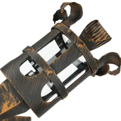 Easylight Rustikale Außenleuchte in Schwarz-Kupfer IP44 CASTLE< Rustikale Lampen|Rustikale Außenleuchten