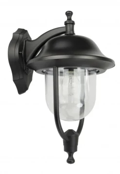 SU-MA Rustikale Außenleuchte Schwarz IP43 wetterfest E27< Rustikale Lampen|Metall Lampen