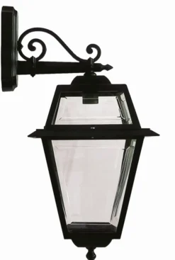 Außenleuchten Antik|Außenwandleuchten*Lido Rustikale Außenleuchte Schwarz IP44 E27 H:62cm groß