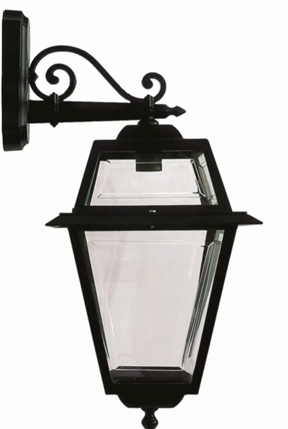 Außenleuchten Antik|Außenwandleuchten*Lido Rustikale Außenleuchte Schwarz IP44 E27 H:62cm groß