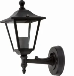 Lido Rustikale Außenleuchte Schwarz IP44 Aluminium E27< Außenleuchten Antik|Außenwandleuchten