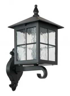 SU-MA Rustikale Außenwandlampe BAARLE IP43 Schwarz< Rustikale Lampen|Metall Lampen