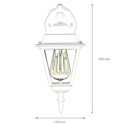 Rustikale Lampen|Rustikale Außenleuchten*Easylight Rustikale Außenwandleuchte in Schwarz Kupfer TIROL