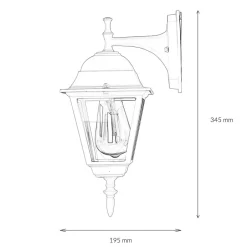 Rustikale Lampen|Rustikale Außenleuchten*Easylight Rustikale Außenwandleuchte in Schwarz Kupfer TIROL