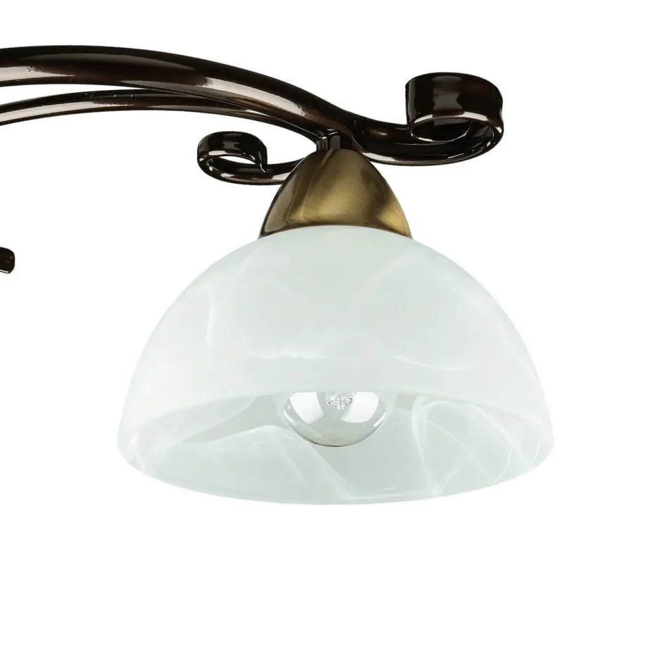 Easylight Rustikale Deckenleuchte Schwarz Weiß AURORA< Glaslampen|Rustikale Lampen