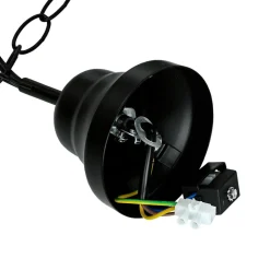 Glaslampen|Rustikale Lampen*Easylight Rustikale Hängelampe verstellbar Schwarz DOROTHEA