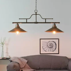 Metall Lampen|Messinglampen*Giovanni Battista Rustikale Hängeleuchte Country Bronze Antik