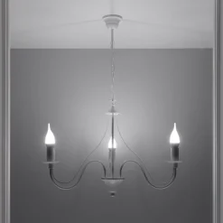 Sollux Rustikale Kronleuchter Pendelleuchte Weiß< Rustikale Lampen|Kronleuchter