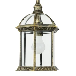 Rustikale Lampen|Hängeleuchten Außen*Easylight Rustikale Pendelleuchte Gold Antik für Außen WIEN