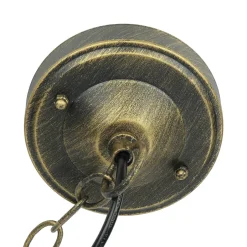 Rustikale Lampen|Hängeleuchten Außen*Easylight Rustikale Pendelleuchte Gold Antik für Außen WIEN