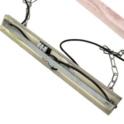 Holzlampen|Vintage Lampen*Luminex Rustikale Pendelleuchte HAKON Shabby Weiß Echt Holz