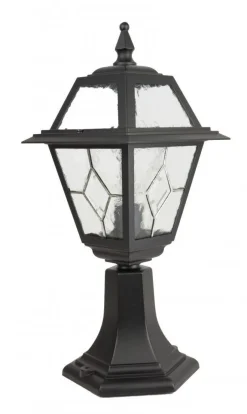 SU-MA Rustikale Sockelleuchte außen IP43 wetterfest E27< Rustikale Lampen|Metall Lampen